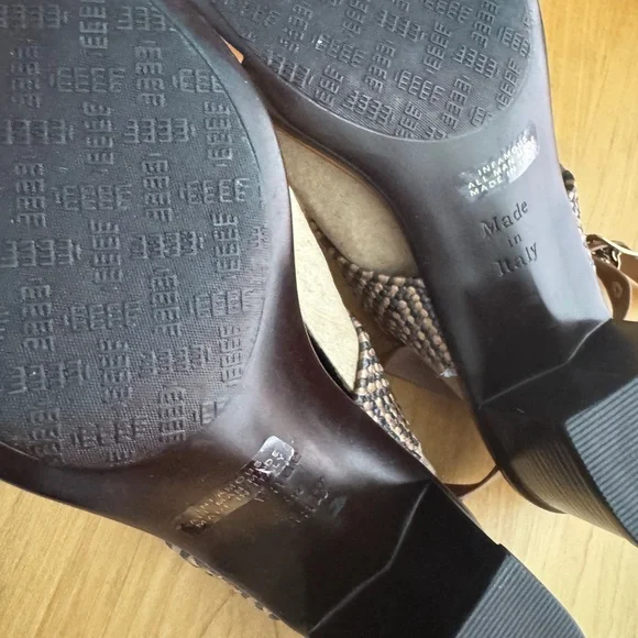 NEW ITALIAN SHOEMAKERS Black Brown Tan Sling back Sandals  Women's Sandals 8.5 M - Picture 4 of 11